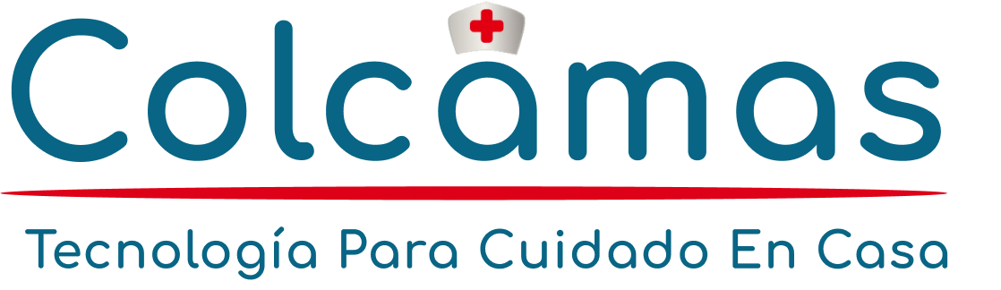 Logo de Colcamas con colores azul y rojo